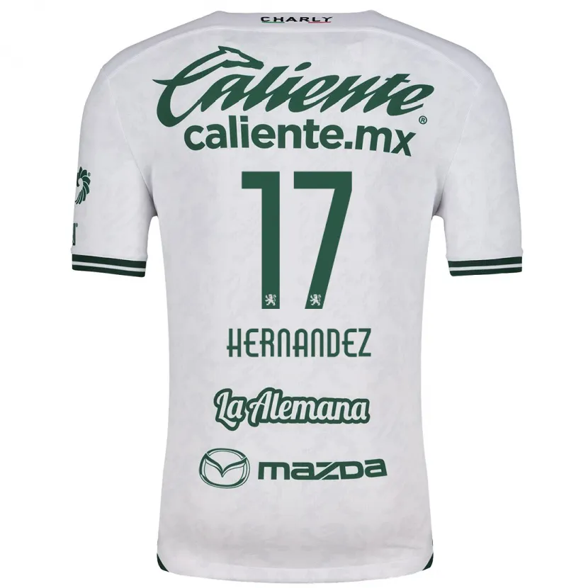 Danxen Kinderen Daniel Hernández #17 Wit Groen Uitshirt Uittenue 2024/25 T-Shirt