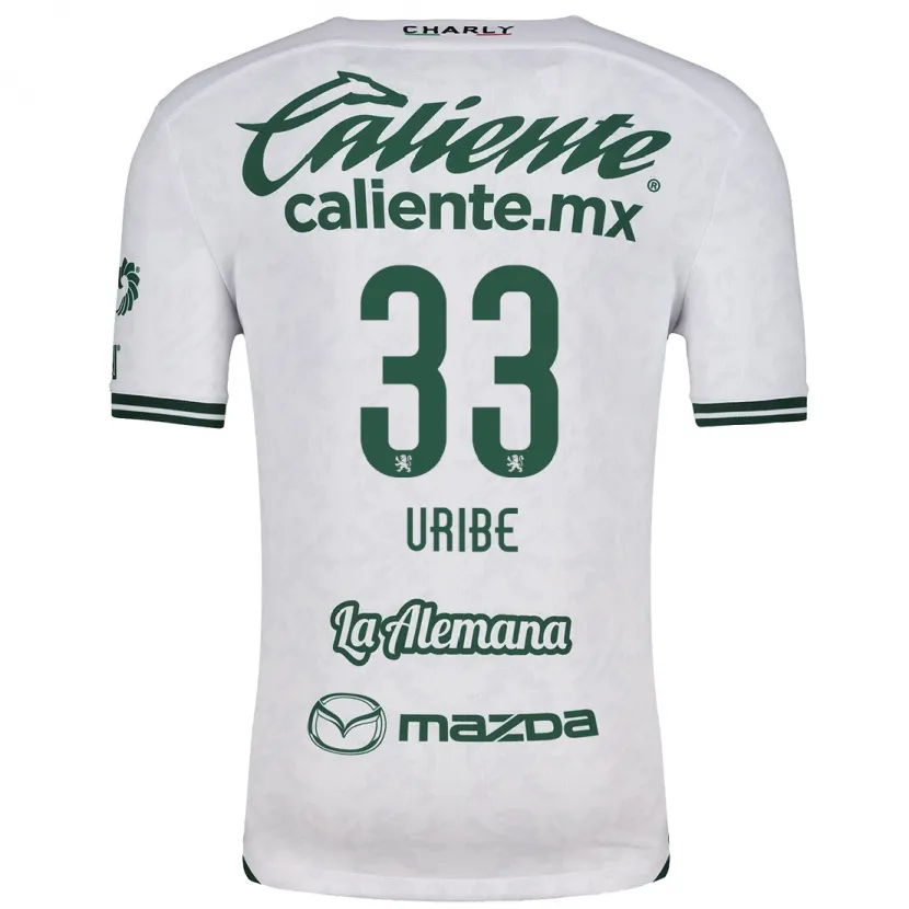 Danxen Kinderen Héctor Uribe #33 Wit Groen Uitshirt Uittenue 2024/25 T-Shirt