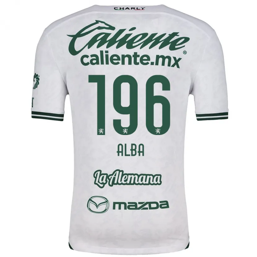 Danxen Kinderen Óscar Alba #196 Wit Groen Uitshirt Uittenue 2024/25 T-Shirt