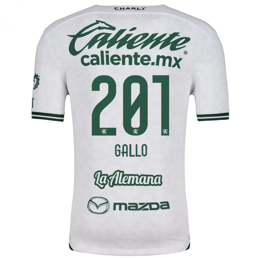 Danxen Kinderen Andrés Gallo #201 Wit Groen Uitshirt Uittenue 2024/25 T-Shirt
