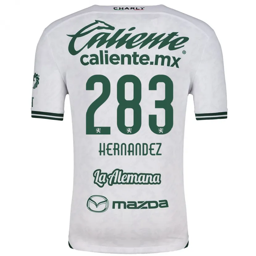 Danxen Kinderen Karin Hernández #283 Wit Groen Uitshirt Uittenue 2024/25 T-Shirt
