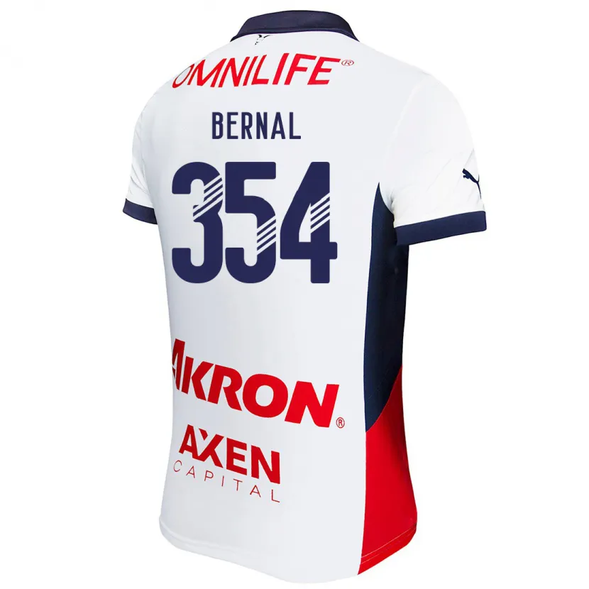 Danxen Kinderen Carlos Bernal #354 Wit Rood Blauw Uitshirt Uittenue 2024/25 T-Shirt