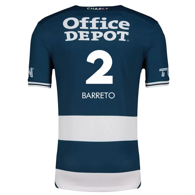 Danxen Heren Sergio Barreto #2 Blauw Wit Thuisshirt Thuistenue 2024/25 T-Shirt