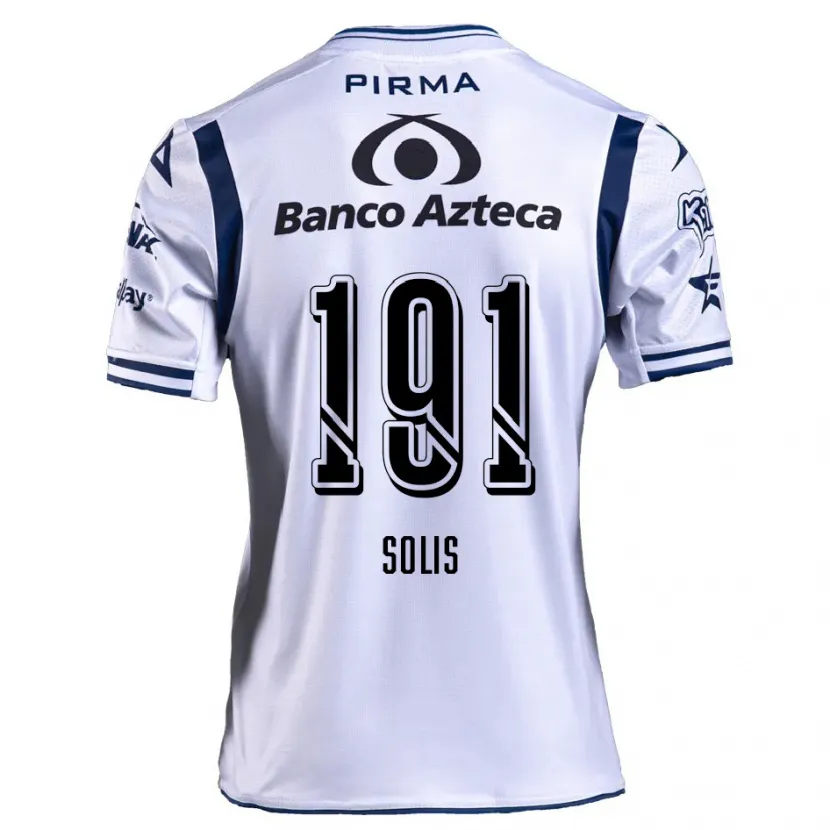 Danxen Heren César Solís #191 Wit Marineblauw Thuisshirt Thuistenue 2024/25 T-Shirt