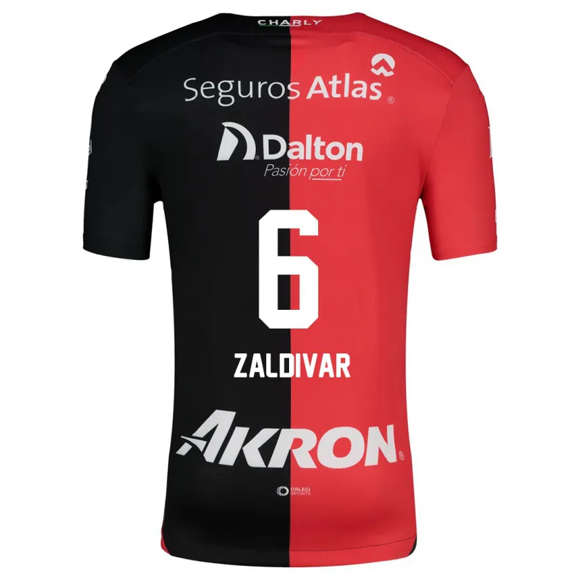 Danxen Heren Édgar Zaldívar #6 Rood Zwart Thuisshirt Thuistenue 2024/25 T-Shirt