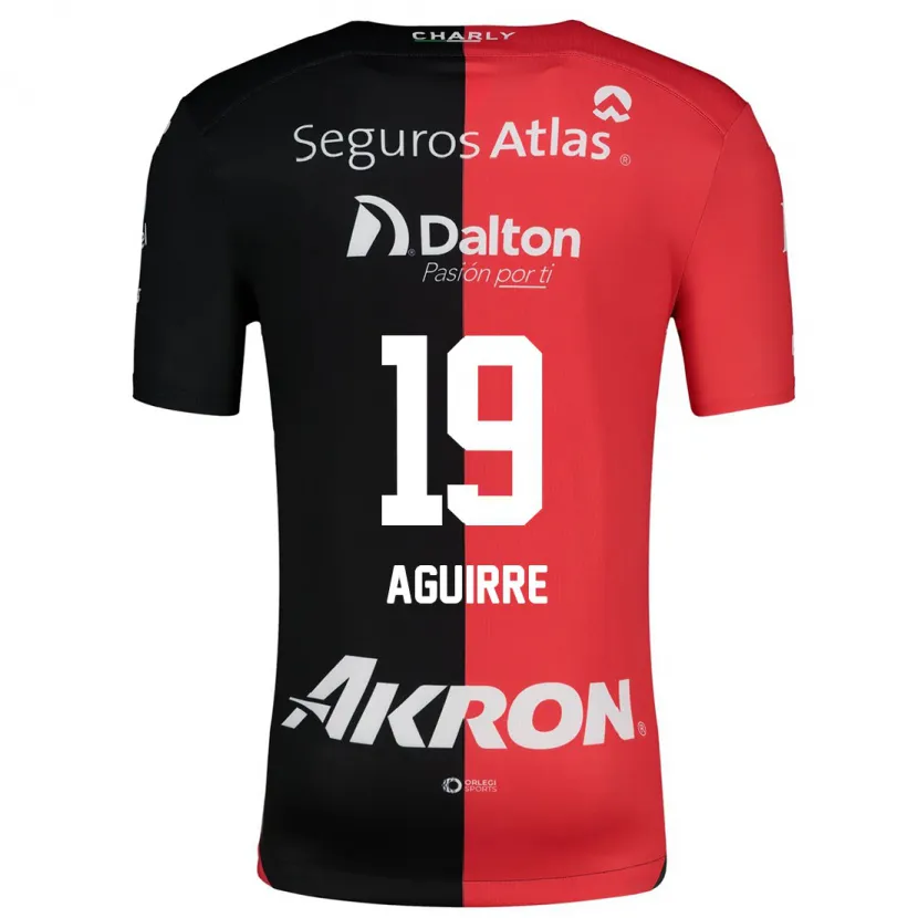 Danxen Heren Eduardo Aguirre #19 Rood Zwart Thuisshirt Thuistenue 2024/25 T-Shirt