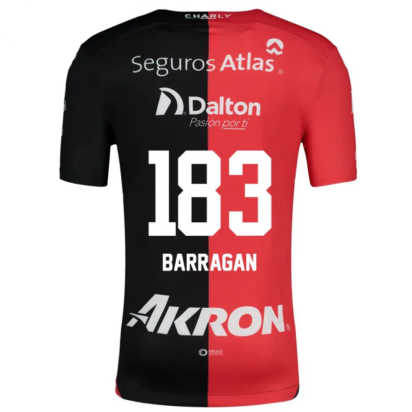 Danxen Heren Roberto Barragán #183 Rood Zwart Thuisshirt Thuistenue 2024/25 T-Shirt