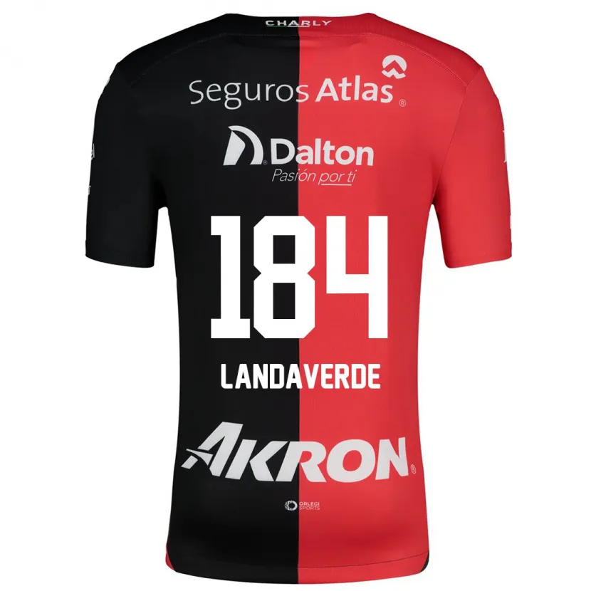 Danxen Heren Antero Landaverde #184 Rood Zwart Thuisshirt Thuistenue 2024/25 T-Shirt