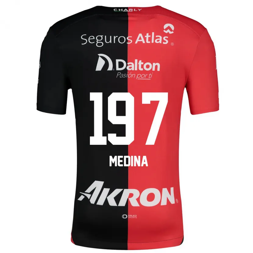 Danxen Heren Héctor Medina #197 Rood Zwart Thuisshirt Thuistenue 2024/25 T-Shirt