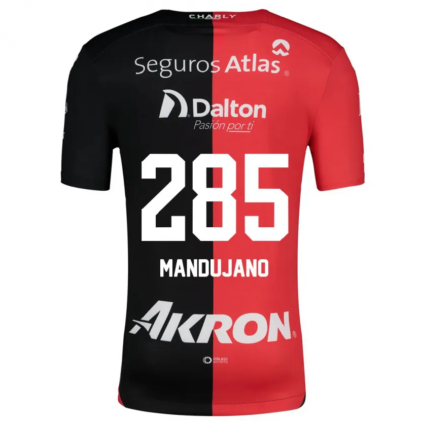 Danxen Heren Sebastián Mandujano #285 Rood Zwart Thuisshirt Thuistenue 2024/25 T-Shirt