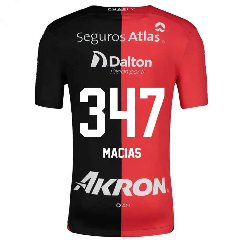 Danxen Heren Ángel Macías #347 Rood Zwart Thuisshirt Thuistenue 2024/25 T-Shirt