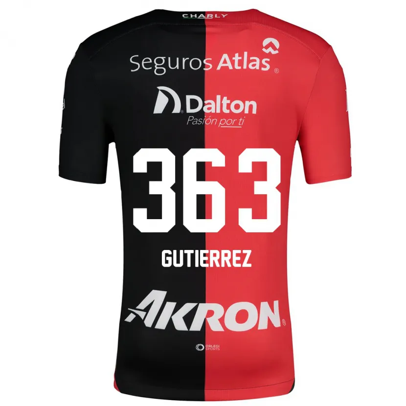 Danxen Heren Orlando Gutiérrez #363 Rood Zwart Thuisshirt Thuistenue 2024/25 T-Shirt