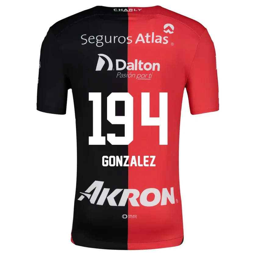 Danxen Heren Andrés González #194 Rood Zwart Thuisshirt Thuistenue 2024/25 T-Shirt