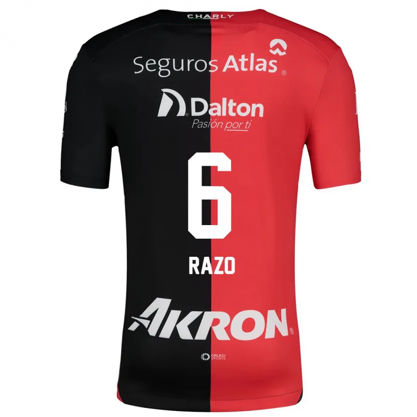 Danxen Heren Valeria Razo #6 Rood Zwart Thuisshirt Thuistenue 2024/25 T-Shirt