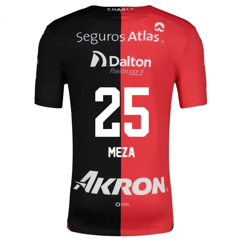 Danxen Heren Daniela Meza #25 Rood Zwart Thuisshirt Thuistenue 2024/25 T-Shirt