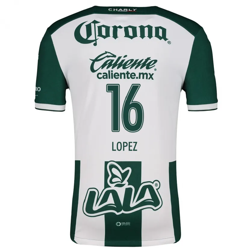Danxen Heren Aldo López #16 Groen Wit Thuisshirt Thuistenue 2024/25 T-Shirt