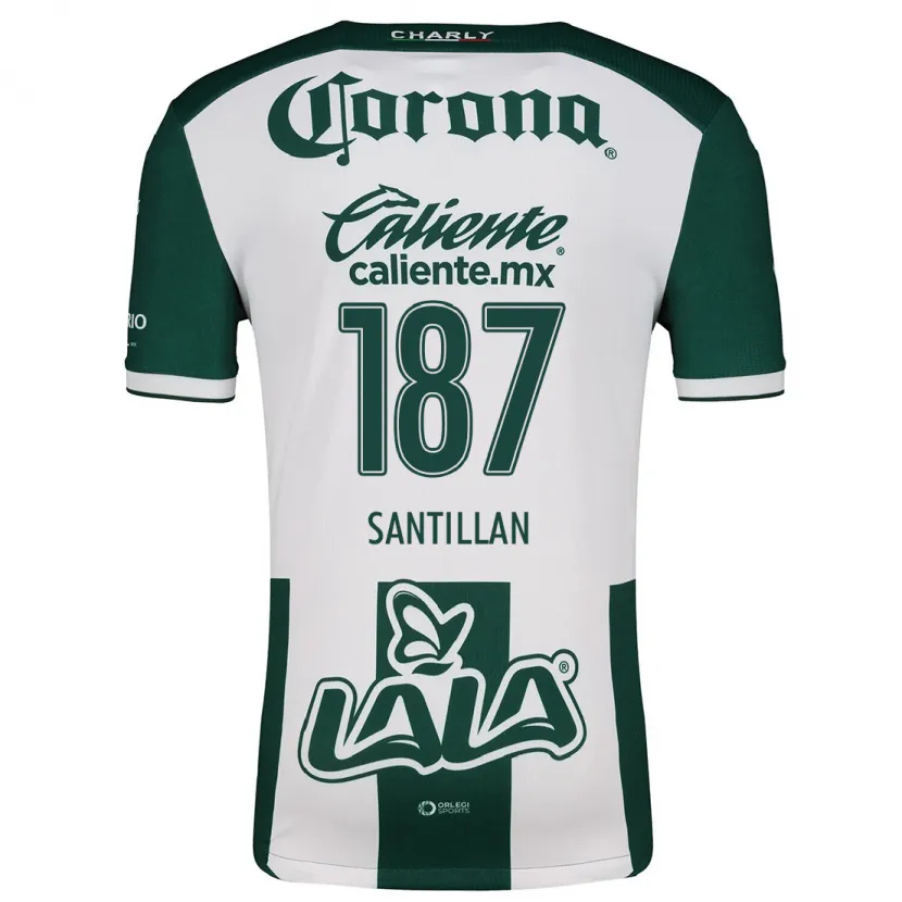 Danxen Heren Emilio Santillán #187 Groen Wit Thuisshirt Thuistenue 2024/25 T-Shirt