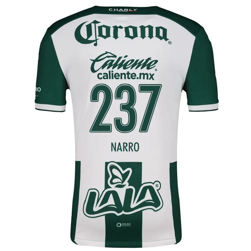Danxen Heren Ernesto Narro #237 Groen Wit Thuisshirt Thuistenue 2024/25 T-Shirt