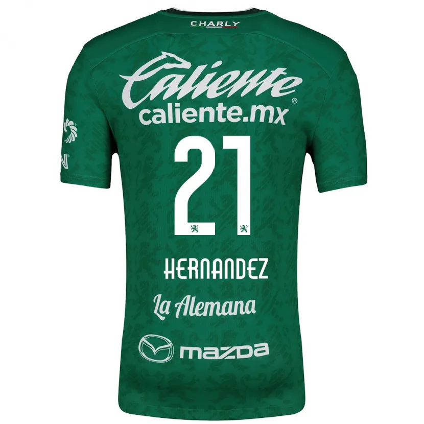 Danxen Heren Alexa Hernández #21 Groen Wit Thuisshirt Thuistenue 2024/25 T-Shirt