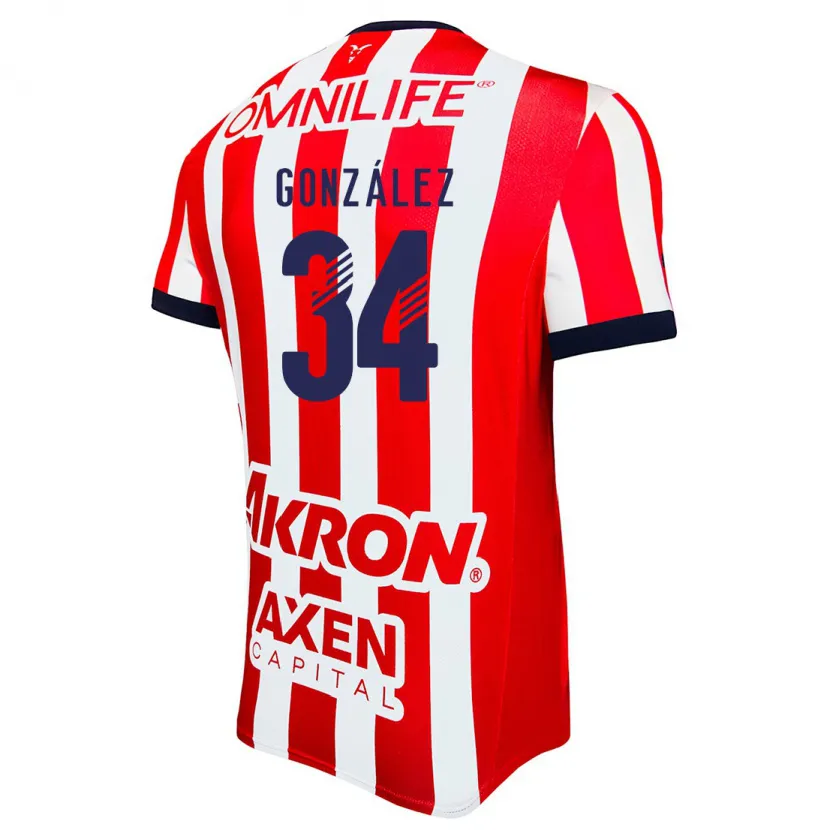 Danxen Heren Armando González #34 Rood Wit Blauw Thuisshirt Thuistenue 2024/25 T-Shirt