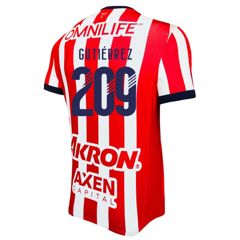 Danxen Heren Edgar Gutiérrez #209 Rood Wit Blauw Thuisshirt Thuistenue 2024/25 T-Shirt