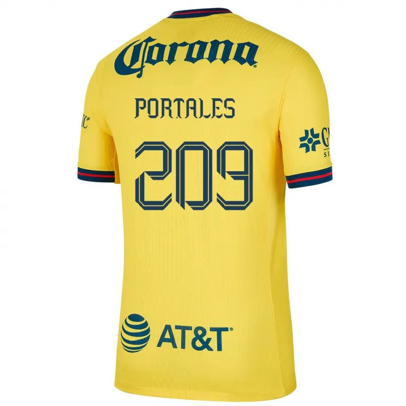 Danxen Heren Walter Portales #209 Geel Blauw Thuisshirt Thuistenue 2024/25 T-Shirt