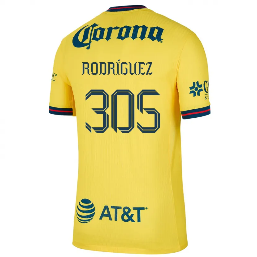 Danxen Heren Bryan Rodríguez #305 Geel Blauw Thuisshirt Thuistenue 2024/25 T-Shirt