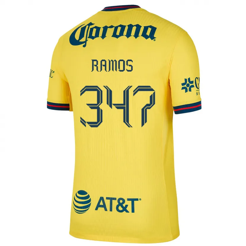 Danxen Heren Luis Ramos #347 Geel Blauw Thuisshirt Thuistenue 2024/25 T-Shirt