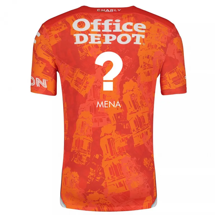 Danxen Heren Ángel Mena #0 Oranje Wit Uitshirt Uittenue 2024/25 T-Shirt