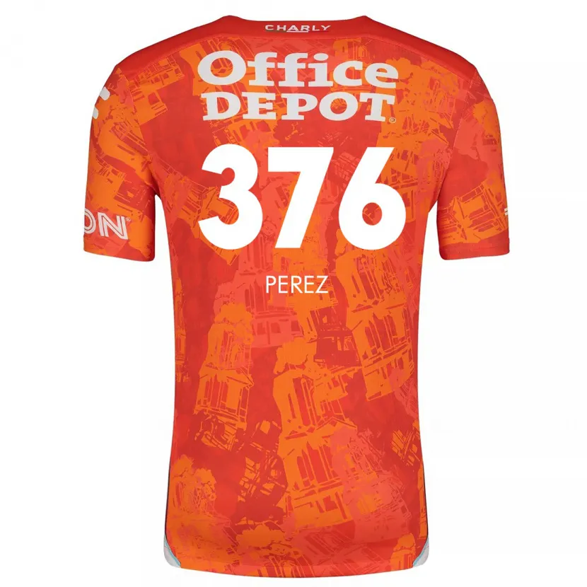 Danxen Heren Abraham Pérez #376 Oranje Wit Uitshirt Uittenue 2024/25 T-Shirt