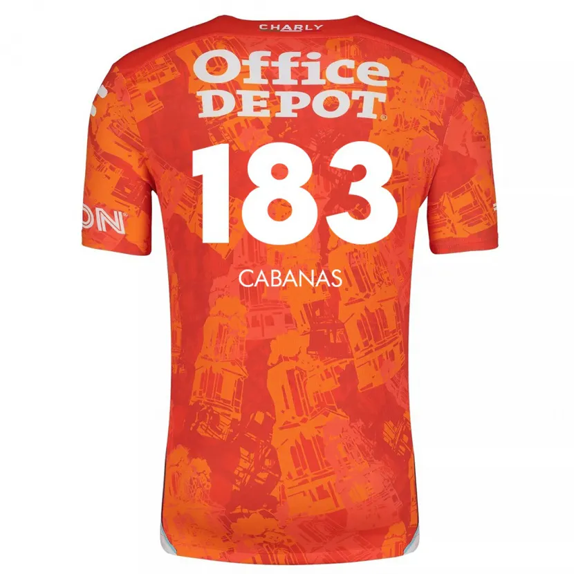 Danxen Heren Mauricio Cabañas #183 Oranje Wit Uitshirt Uittenue 2024/25 T-Shirt