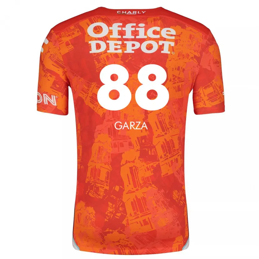 Danxen Heren Adrián Garza #88 Oranje Wit Uitshirt Uittenue 2024/25 T-Shirt