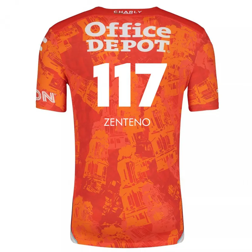 Danxen Heren Gustavo Zenteno #117 Oranje Wit Uitshirt Uittenue 2024/25 T-Shirt