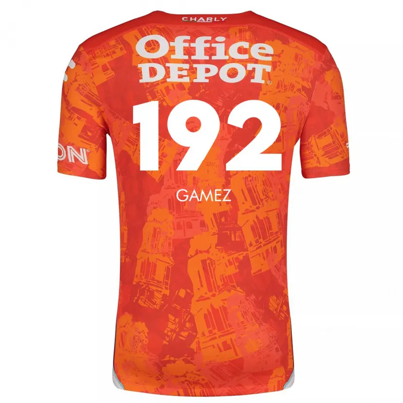 Danxen Heren Jonathan Gámez #192 Oranje Wit Uitshirt Uittenue 2024/25 T-Shirt