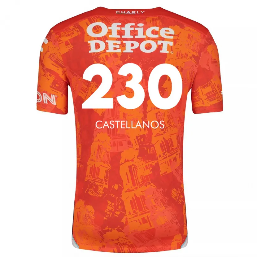 Danxen Heren Edson Castellanos #230 Oranje Wit Uitshirt Uittenue 2024/25 T-Shirt