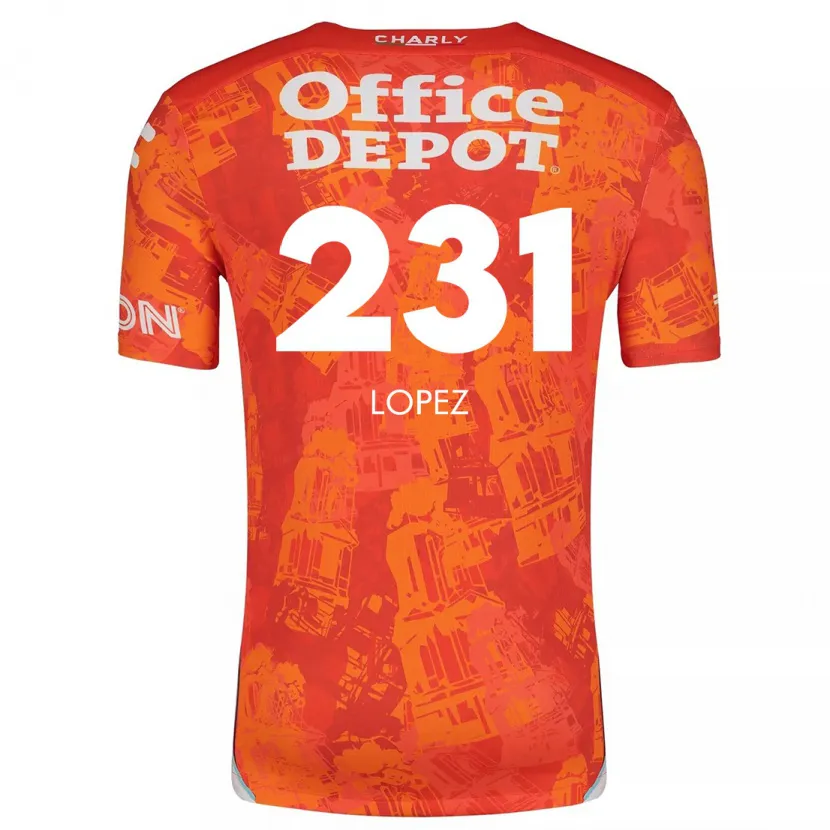 Danxen Heren Víctor López #231 Oranje Wit Uitshirt Uittenue 2024/25 T-Shirt