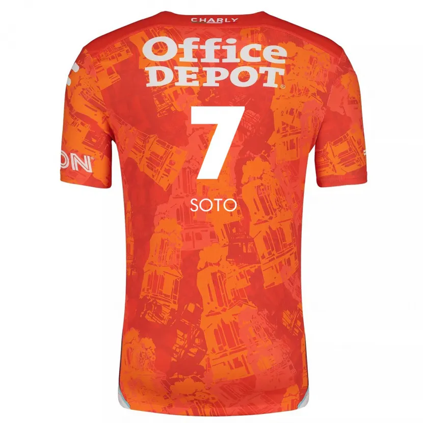 Danxen Heren Alice Soto #7 Oranje Wit Uitshirt Uittenue 2024/25 T-Shirt