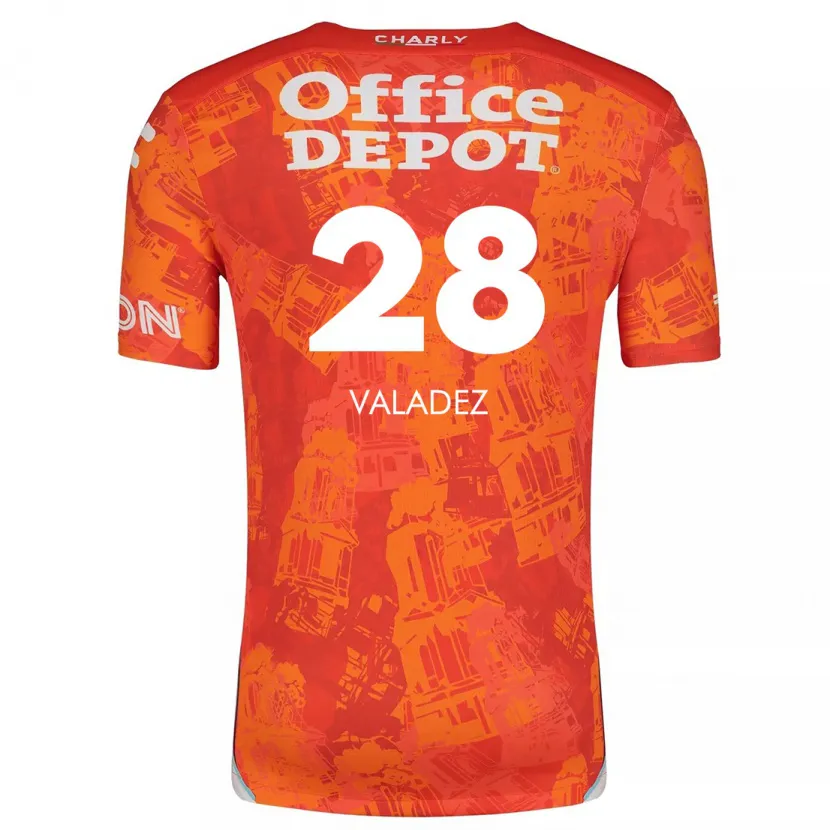 Danxen Heren Julia Valadez #28 Oranje Wit Uitshirt Uittenue 2024/25 T-Shirt