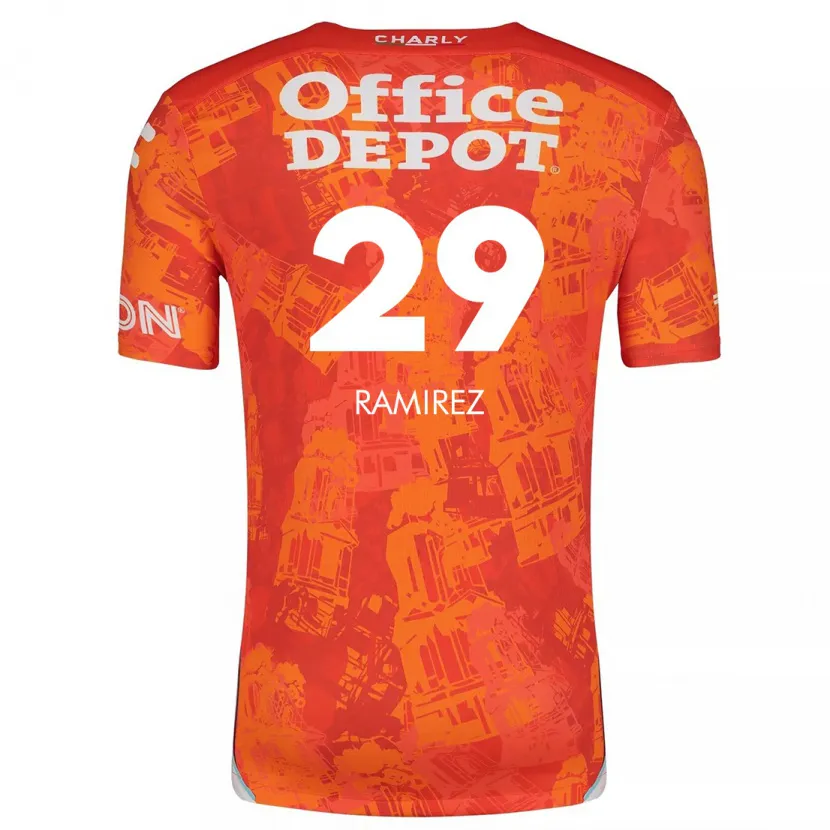 Danxen Heren Elliana Ramirez #29 Oranje Wit Uitshirt Uittenue 2024/25 T-Shirt