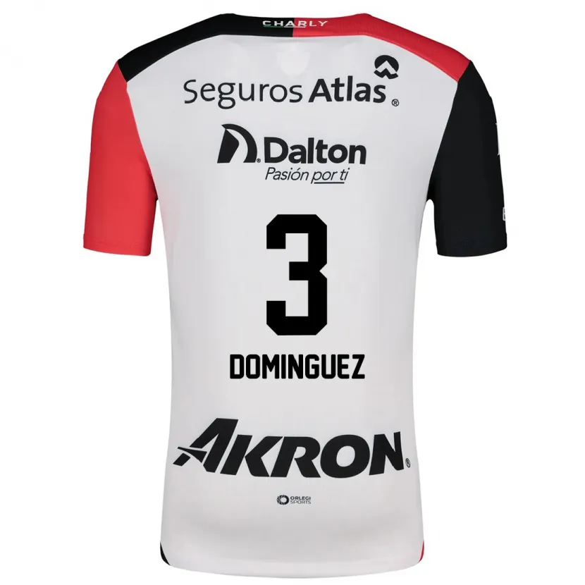 Danxen Heren Idekel Domínguez #3 Wit Rood Zwart Uitshirt Uittenue 2024/25 T-Shirt