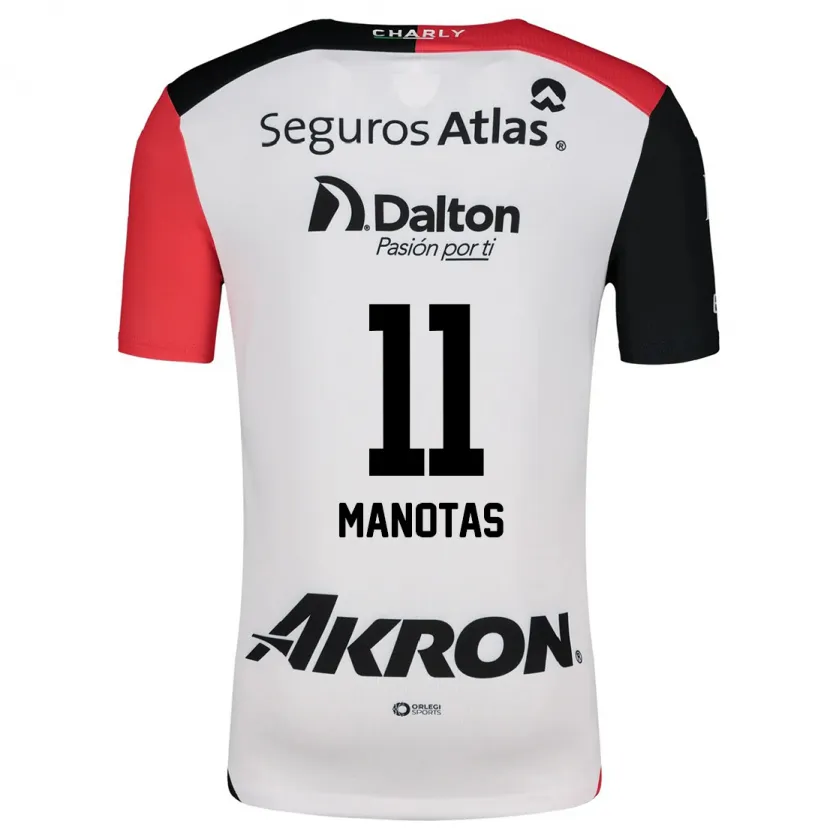 Danxen Heren Mauro Manotas #11 Wit Rood Zwart Uitshirt Uittenue 2024/25 T-Shirt