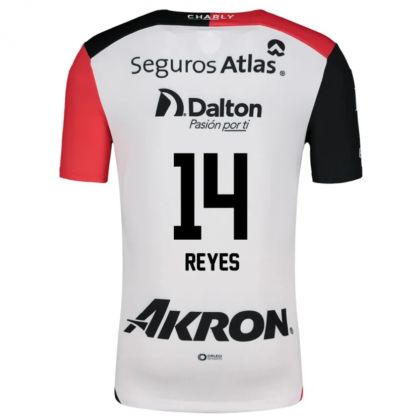 Danxen Heren Luis Reyes #14 Wit Rood Zwart Uitshirt Uittenue 2024/25 T-Shirt