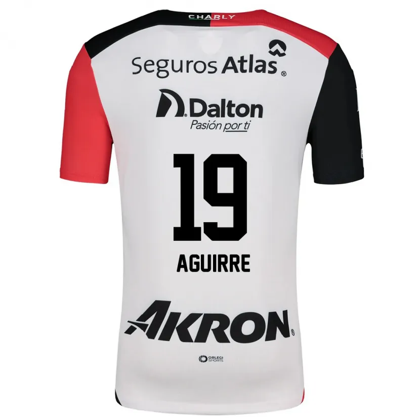 Danxen Heren Eduardo Aguirre #19 Wit Rood Zwart Uitshirt Uittenue 2024/25 T-Shirt