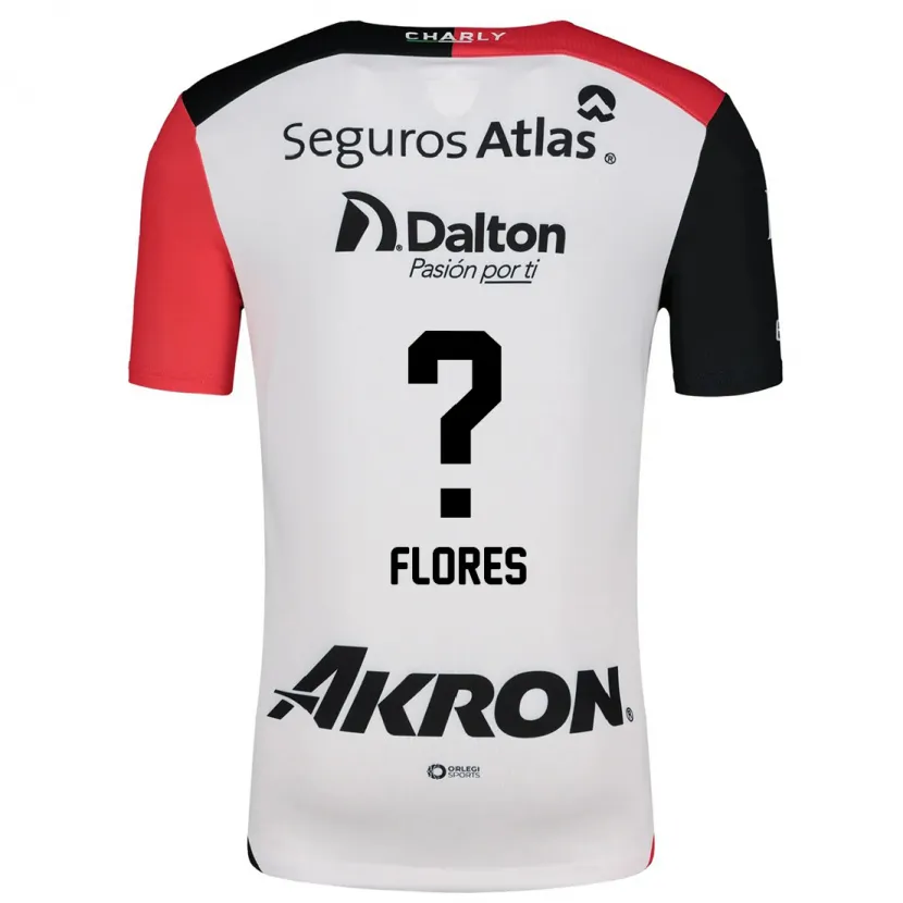 Danxen Heren Luis Flores #0 Wit Rood Zwart Uitshirt Uittenue 2024/25 T-Shirt