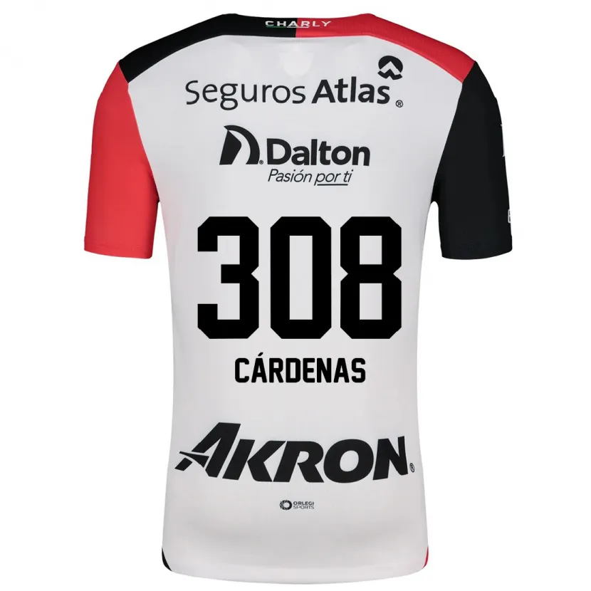 Danxen Heren Rodrigo Cárdenas #308 Wit Rood Zwart Uitshirt Uittenue 2024/25 T-Shirt