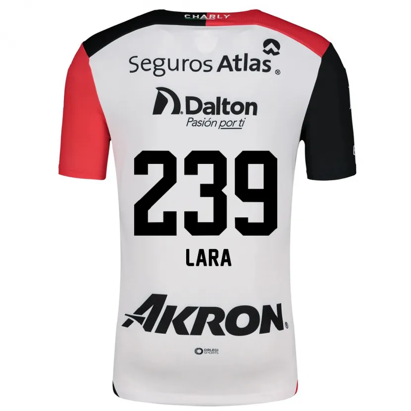Danxen Heren Guadalupe Lara #239 Wit Rood Zwart Uitshirt Uittenue 2024/25 T-Shirt