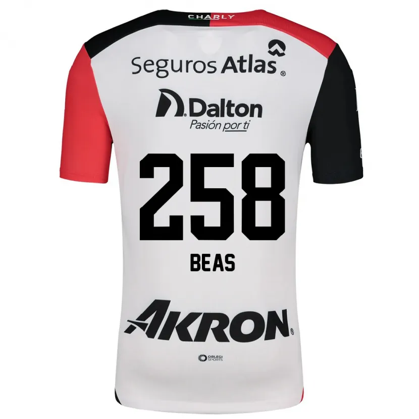 Danxen Heren Álvaro Beas #258 Wit Rood Zwart Uitshirt Uittenue 2024/25 T-Shirt