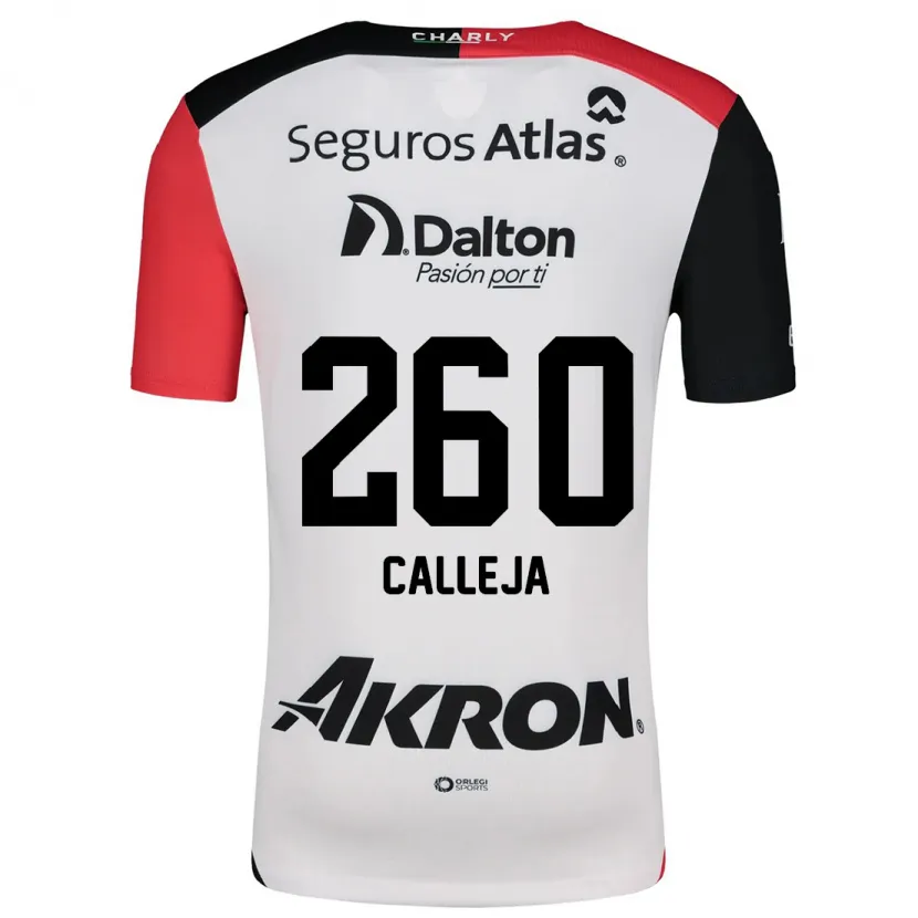 Danxen Heren Diego Calleja #260 Wit Rood Zwart Uitshirt Uittenue 2024/25 T-Shirt