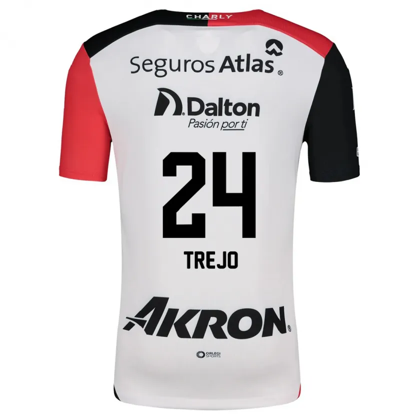Danxen Heren Christopher Trejo #24 Wit Rood Zwart Uitshirt Uittenue 2024/25 T-Shirt