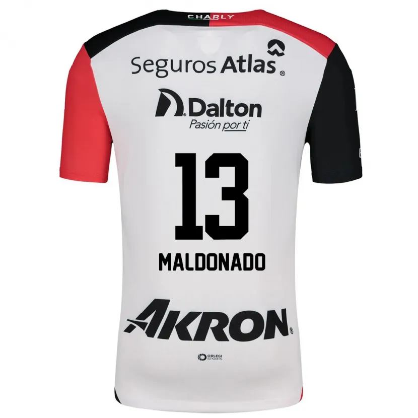 Danxen Heren Maritza Maldonado #13 Wit Rood Zwart Uitshirt Uittenue 2024/25 T-Shirt